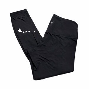 Lululemon Hawaiian Islands Align High-Rise Pant 25" Logo (Black) Size 10